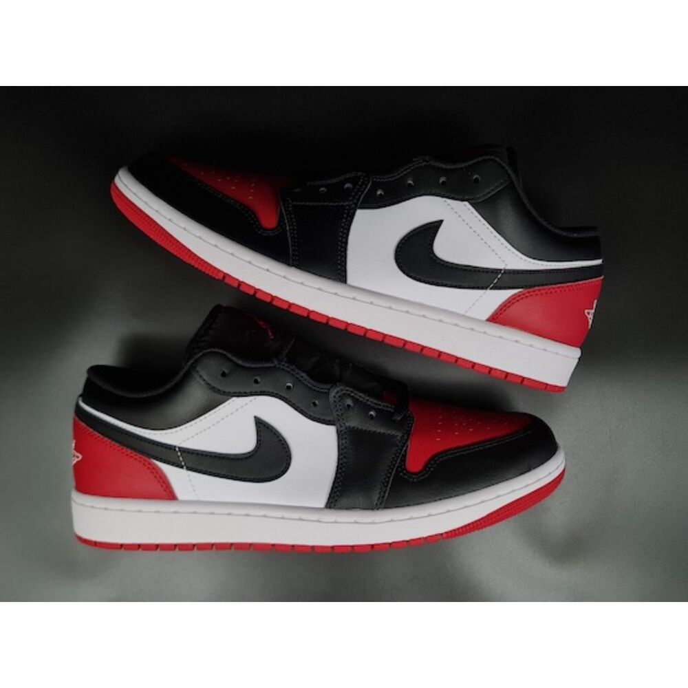 Jordan 1 Low Bred Toe 2.0. SIZE 9.5 553558-161